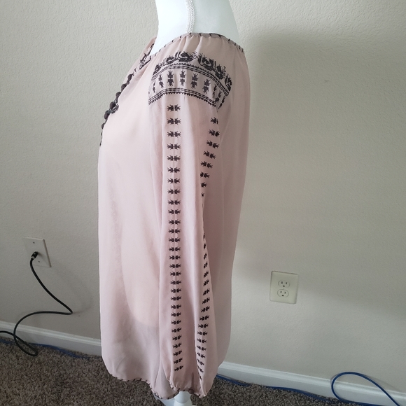 BCBGMaxazria tunic size 0 long sleeve old pink color - Picture 3 of 11